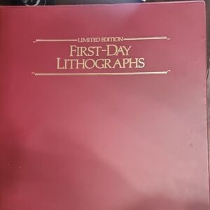 Limited Edition First-Day Lithographs Album - Red